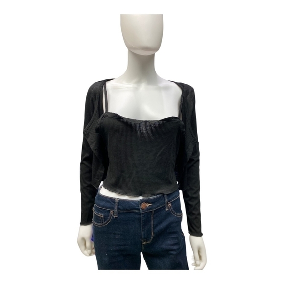 Nordstrom BP Cropped Cardigan & Camisole Set - Picture 1 of 4